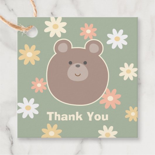 We kunnen bijna wachten op het voorjaar Baby showe Bedankjes Labels (Voorkant)