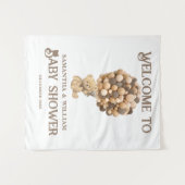 We kunnen bijna wachten op modern Beer Baby shower Wandkleed (Voorkant (horizontaal))