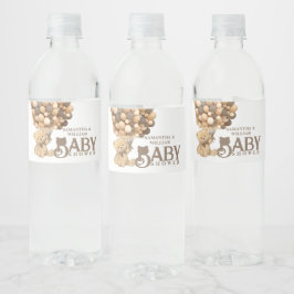 We kunnen bijna wachten op modern Beer Baby shower Waterfles Etiket