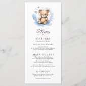 We kunnen bijna wachten op Pastel Blue Baby shower Menu (Voorkant)