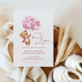 We kunnen bijna wachten op Pink Balloon Beer Baby  Kaart