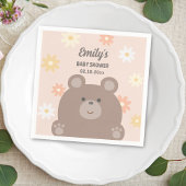 We kunnen bijna wachten op Pink Daisies Girl Baby  Servet