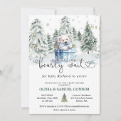 We kunnen bijna wachten op Polar Beer Baby shower Kaart (Voorkant)