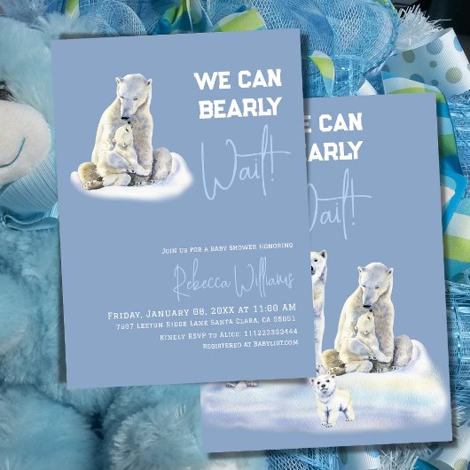 We kunnen bijna wachten op Polar Beer Winter Baby  Kaart