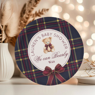 We kunnen bijna wachten op Polo teddybeer Baby sho Papieren Bordje