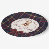 We kunnen bijna wachten op Polo teddybeer Baby sho Papieren Bordje (Gekanteld)