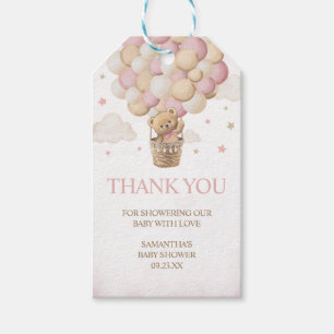 We kunnen bijna wachten op roze Beer Favor Tags Cadeaulabel