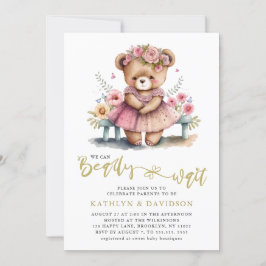 We kunnen bijna wachten op roze bloemenmeisje Baby Kaart