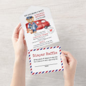 We kunnen bijna wachten op speciale levering Baby  All In One Uitnodiging (Afscheurbaar)