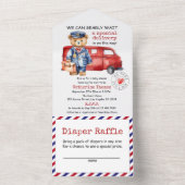 We kunnen bijna wachten op speciale levering Baby  All In One Uitnodiging (Binnen)