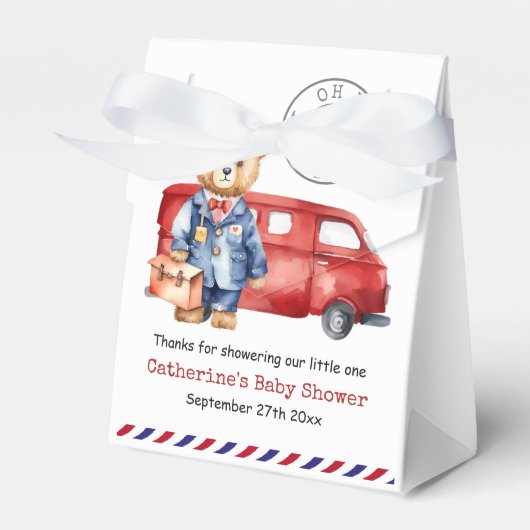 We kunnen bijna wachten op speciale levering Baby  Bedankdoosjes (Voorkant Zijde)