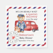 We kunnen bijna wachten op speciale levering Baby  Servet (Voorkant)