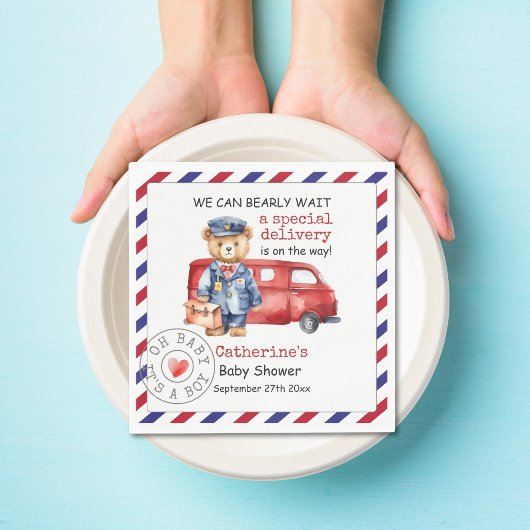 We kunnen bijna wachten op speciale levering Baby  Servet