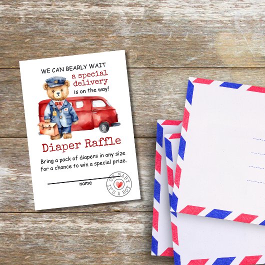 We kunnen bijna wachten op speciale levering luier informatiekaartje