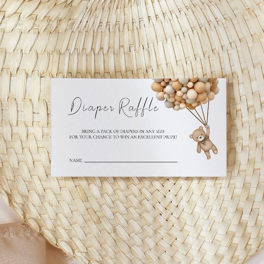 We kunnen bijna wachten op Teddy Balloon Raffle Ti Informatiekaartje