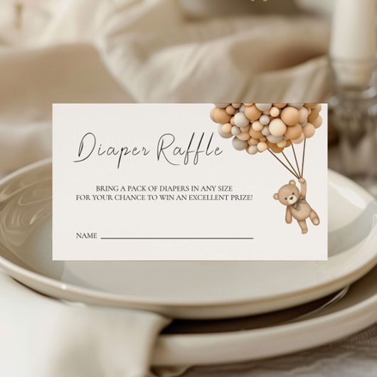 We kunnen bijna wachten op Teddy Balloon Raffle Ti Informatiekaartje