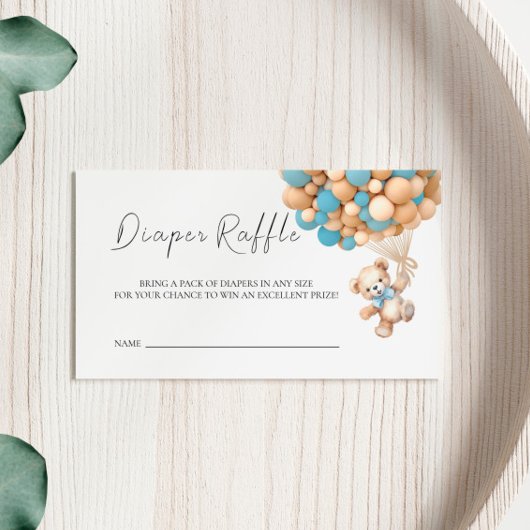 We kunnen bijna wachten op Teddy Balloon Raffle Ti Informatiekaartje