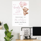 We kunnen bijna wachten op Teddy Bear Baby shower  Poster (Thuiskantoor)
