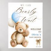 We kunnen bijna wachten op Teddy Bear Baby shower  Poster (Voorkant)