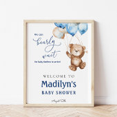 We kunnen bijna wachten op Teddy Bear Baby shower Poster