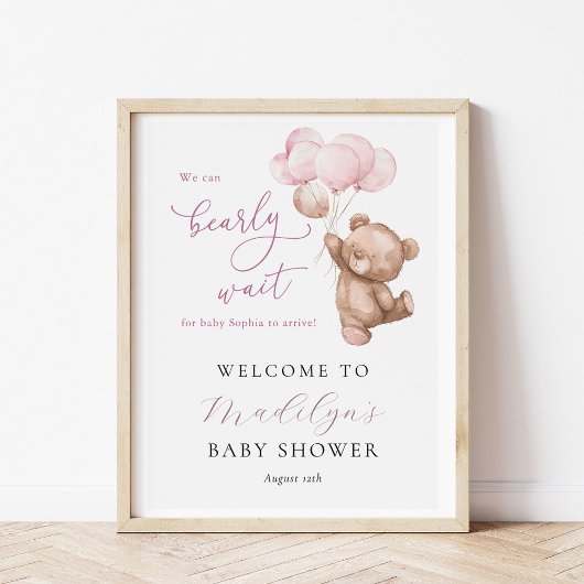 We kunnen bijna wachten op Teddy Bear Baby shower  Poster