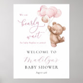 We kunnen bijna wachten op Teddy Bear Baby shower  Poster (Voorkant)
