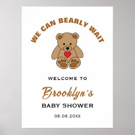 We kunnen bijna wachten op Teddy Bear Baby shower  Poster