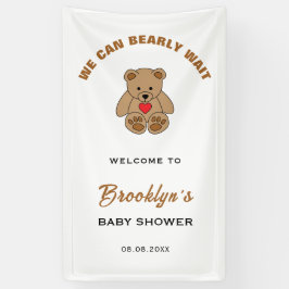We kunnen bijna wachten op Teddy Bear Baby shower  Spandoek