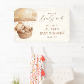 We kunnen bijna wachten op Teddy Bear Baby shower  Spandoek (Insitu)