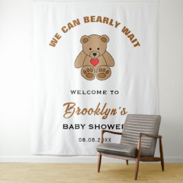 We kunnen bijna wachten op Teddy Bear Baby shower  Wandkleed