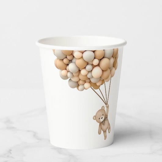 We kunnen bijna wachten op Teddy Bear ballon Papieren Bekers (Achterkant)