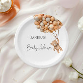 We kunnen bijna wachten op Teddy Bear ballon Papieren Bordje