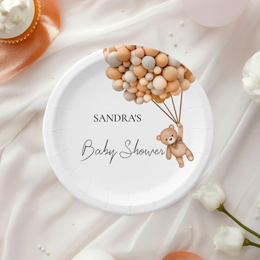 We kunnen bijna wachten op Teddy Bear ballon Papieren Bordje