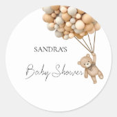 We kunnen bijna wachten op Teddy Bear ballon Ronde Sticker (Voorkant)