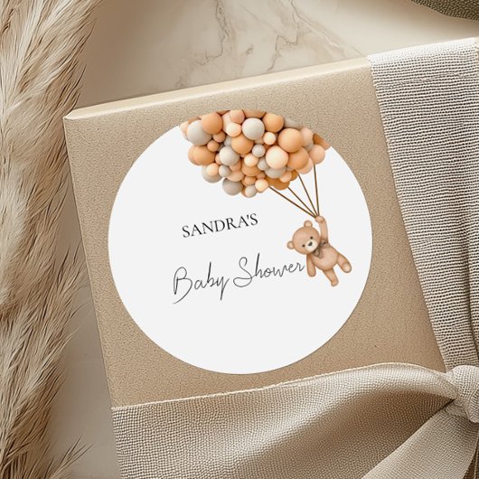 We kunnen bijna wachten op Teddy Bear ballon Ronde Sticker