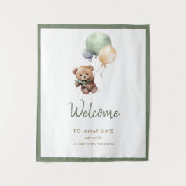 We kunnen bijna wachten op Teddy Bear Balloon Baby Wandkleed