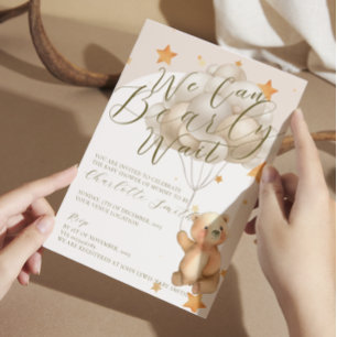 We kunnen bijna wachten op Teddy Bear Balloons Bab Kaart