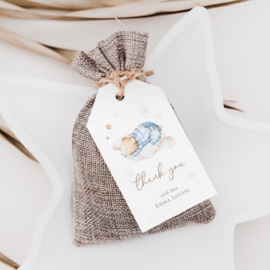 We kunnen bijna wachten op Teddy Bear Dank je wel Cadeaulabel