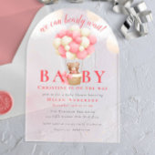 We kunnen bijna wachten op Teddy Bear Girl Baby sh Acryl Uitnodigingen