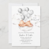 We kunnen bijna wachten op Teddy Bear Grey Boy Bab Kaart (Voorkant)