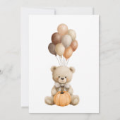 We kunnen bijna wachten op Teddy Bear met ballonne Kaart (Achterkant)