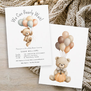 We kunnen bijna wachten op Teddy Bear met ballonne Kaart