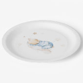 We kunnen bijna wachten op Teddy Bear op Cloud Bab Papieren Bordje (Gekanteld)