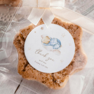 We kunnen bijna wachten op Teddy Bear op Cloud Bab Ronde Sticker