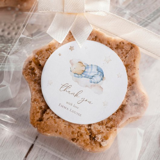 We kunnen bijna wachten op Teddy Bear op Cloud Bab Ronde Sticker