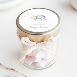 We kunnen bijna wachten op Teddy Bear op Cloud Bab Ronde Sticker