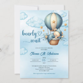 We kunnen bijna wachten op teddybeer heteluchtball kaart