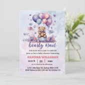 We kunnen bijna wachten op uitnodigingen voor baby (Staand voorkant)