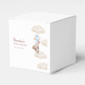 We kunnen bijna wachten op waterverf blauw baby sh bedankdoosjes (Voorkant Zijde)