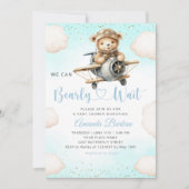 We kunnen bijna wachten op waterverf Blue Boy Baby Kaart (Voorkant)